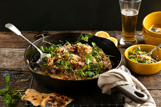 Smoked Fish with Chorizo and Spinach