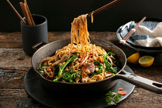 Mikes Pad Thai with Asian Greens